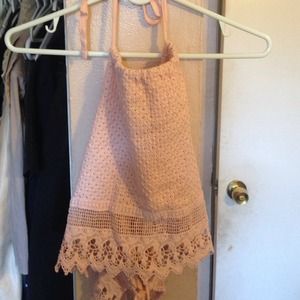 Back less halter top