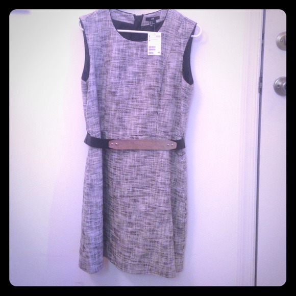 H&M black and white winter dress