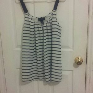 Navy and white tank