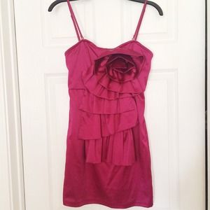 Fuschia 3D Rose Dress