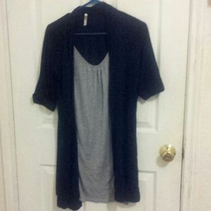 Two-n-one black and grey shirt