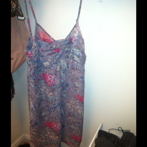 American eagle gray summer dress side zip