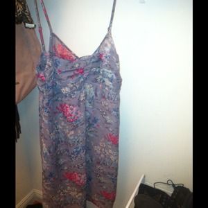 American eagle gray summer dress side zip