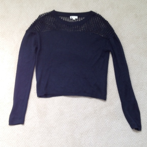 Black crochet sweater