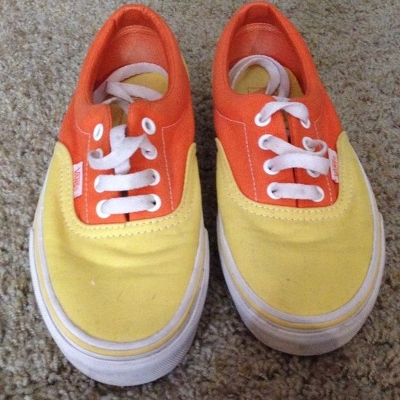 Yellow and orange vans