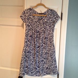 Navy and white dress