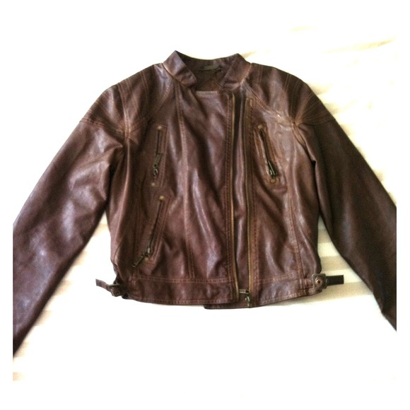 Brown faux leather jacket! Never been worn:)