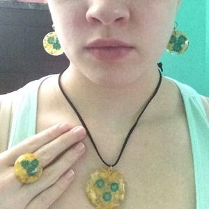 Artisan hand-crafted necklace, earrings & ring set