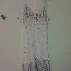 Long White Dress With Beads