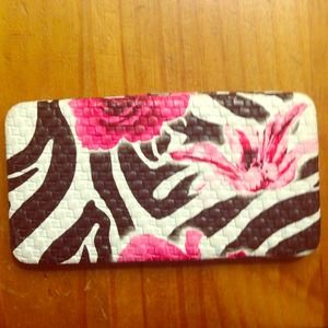 Rose and zebra flat wallet !