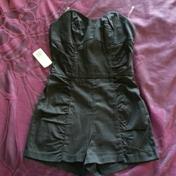 Black Strapless Jumpsuit