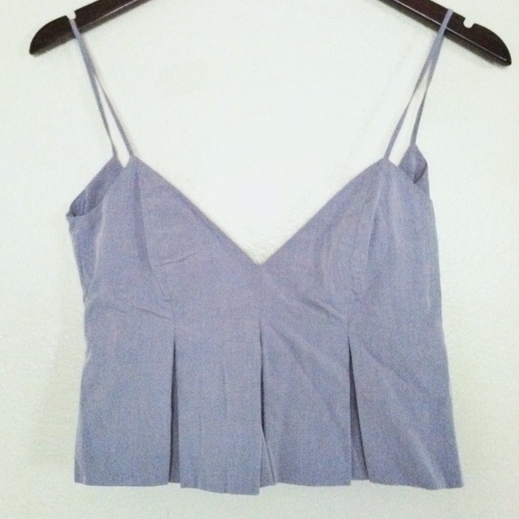 Zara sky blue crop top