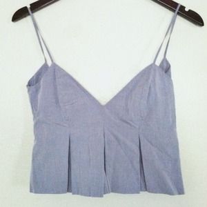 Zara sky blue crop top