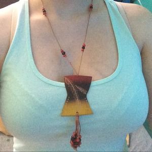 Hand crafted, artisan necklace and earring set