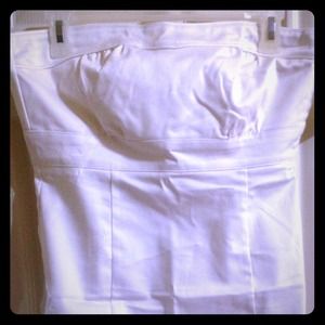 White tube top dress