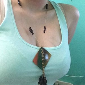 Hand crafted necklace and earring set