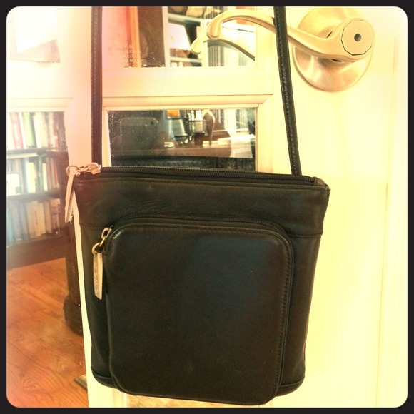 HOBO Black Leather  Cross Body Bag