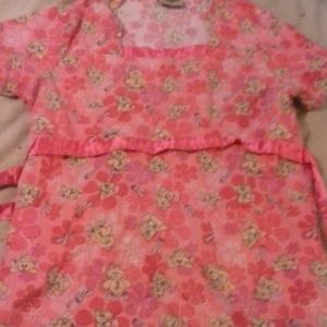 Breast cancer, bears scrub top