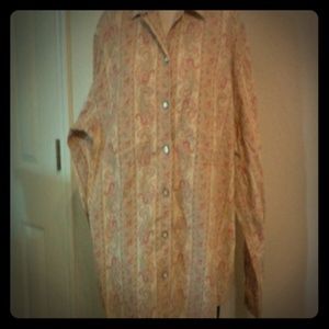 Paisley print Liz Wear Med Long sleeve blouse