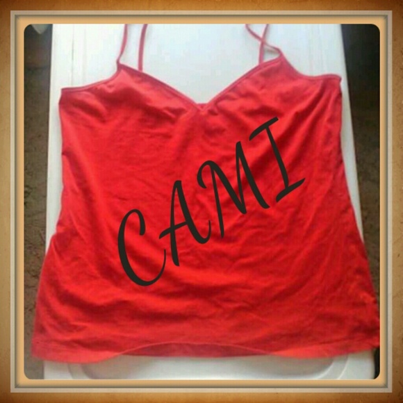 Thin Strap Red V Style Cami