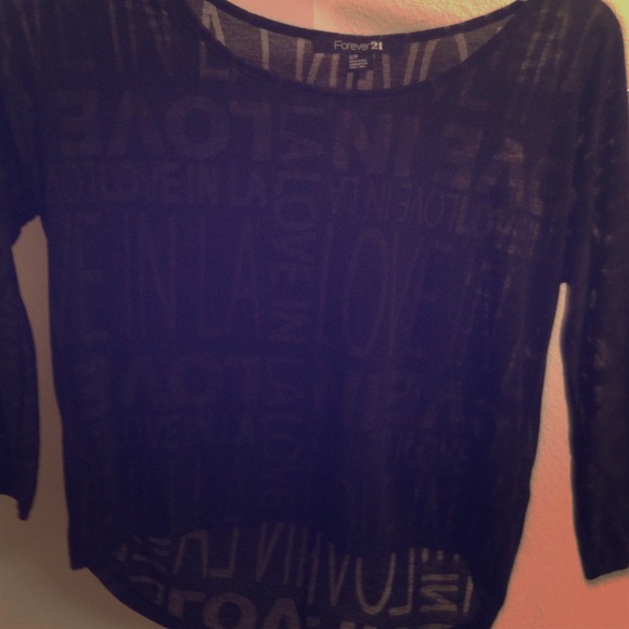 F21 wordy long sleeve