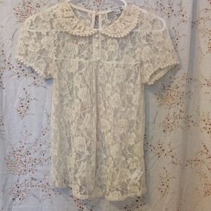 Cream lace top