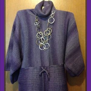 Purple shades dolman sleeve sweater