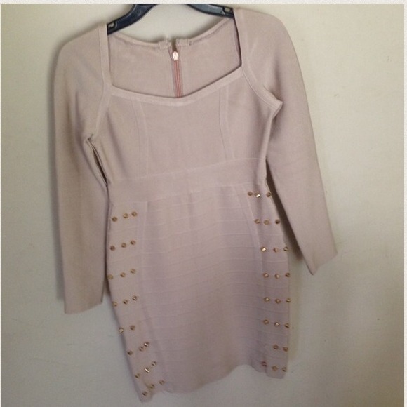 Beige BANDAGE DRESS!!! NWOT