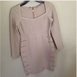 Beige BANDAGE DRESS!!! NWOT