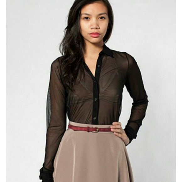 AA Micro Mesh Button Up