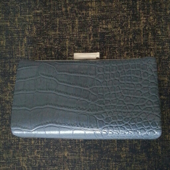 French blue mini box clutch ~brand new