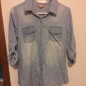 Denim button up
