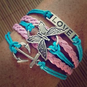 Butterfly anchor bracelet