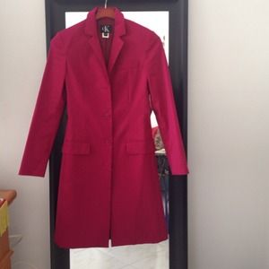 CK Pink lined trench coat/jacket.