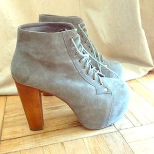 Gray suede Jeffery Campbell Litas!