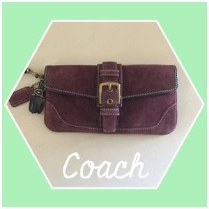 Coach suede wristlet