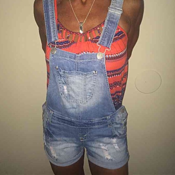 Denim overalls