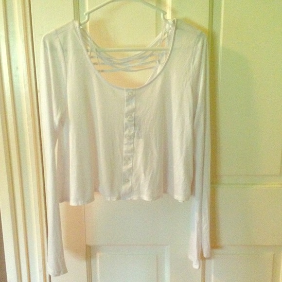 NWT white shirt and crisscross back
