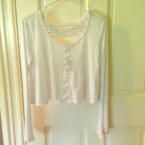 NWT white shirt and crisscross back