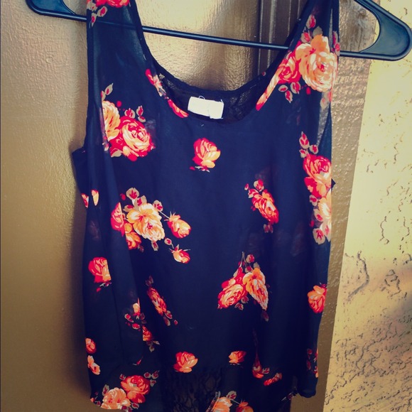 Black see through top