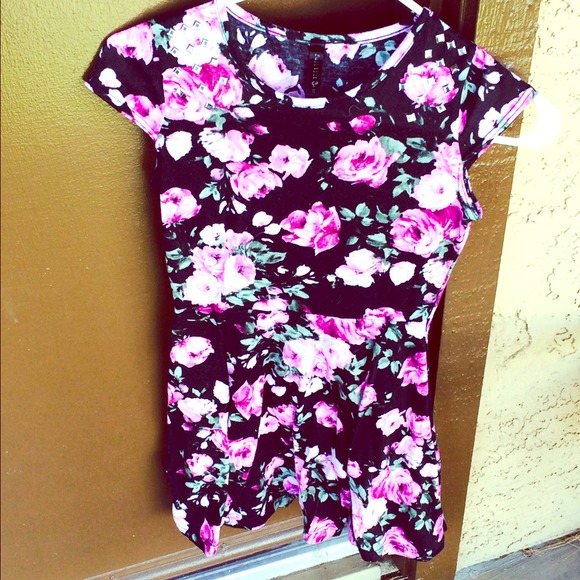 Black and purple rose dress