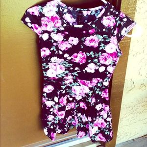 Black and purple rose dress