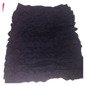 black tight mini skirt