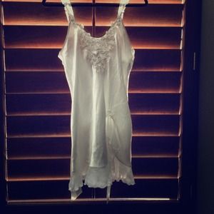 Linea Donatella White Satin Nightie