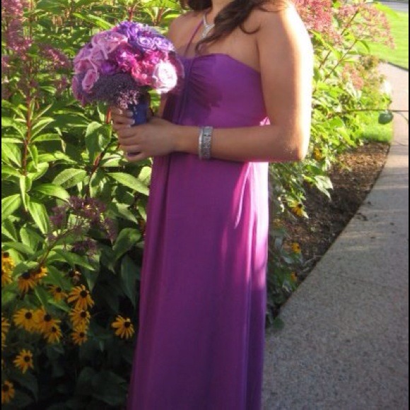 BCBGMaxAzria Dresses & Skirts - BCBG Long Purple Chiffon Evening Gown