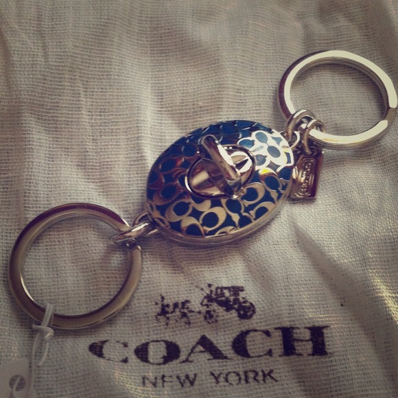 Coach Accessories - 🌟FLASH SALE🌟was $32 Silver/Blue Coach Keychain