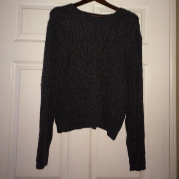 Grey Lambswool & Angora Sweater