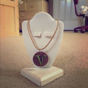 Monogrammed V necklace!
