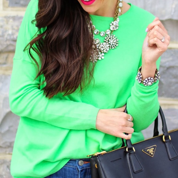 Zara bright green sweater