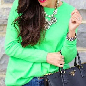 Zara bright green sweater